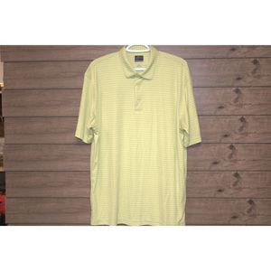 Men's Greg Norman Polo with Green Stripes Size Large